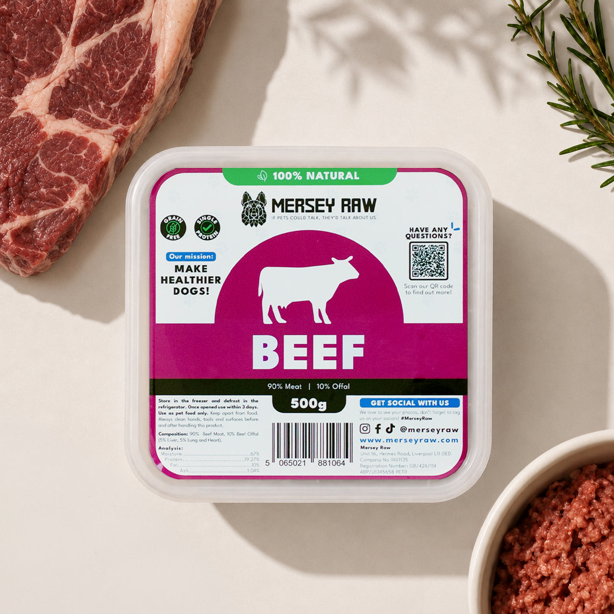 Mersey Raw Beef Mersey Raw