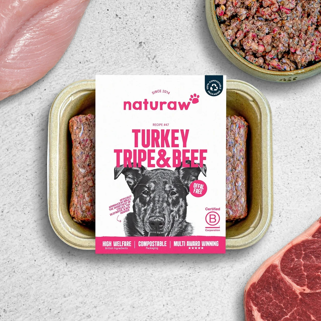 Naturaw Free Range Turkey, Tripe & Beef Naturaw