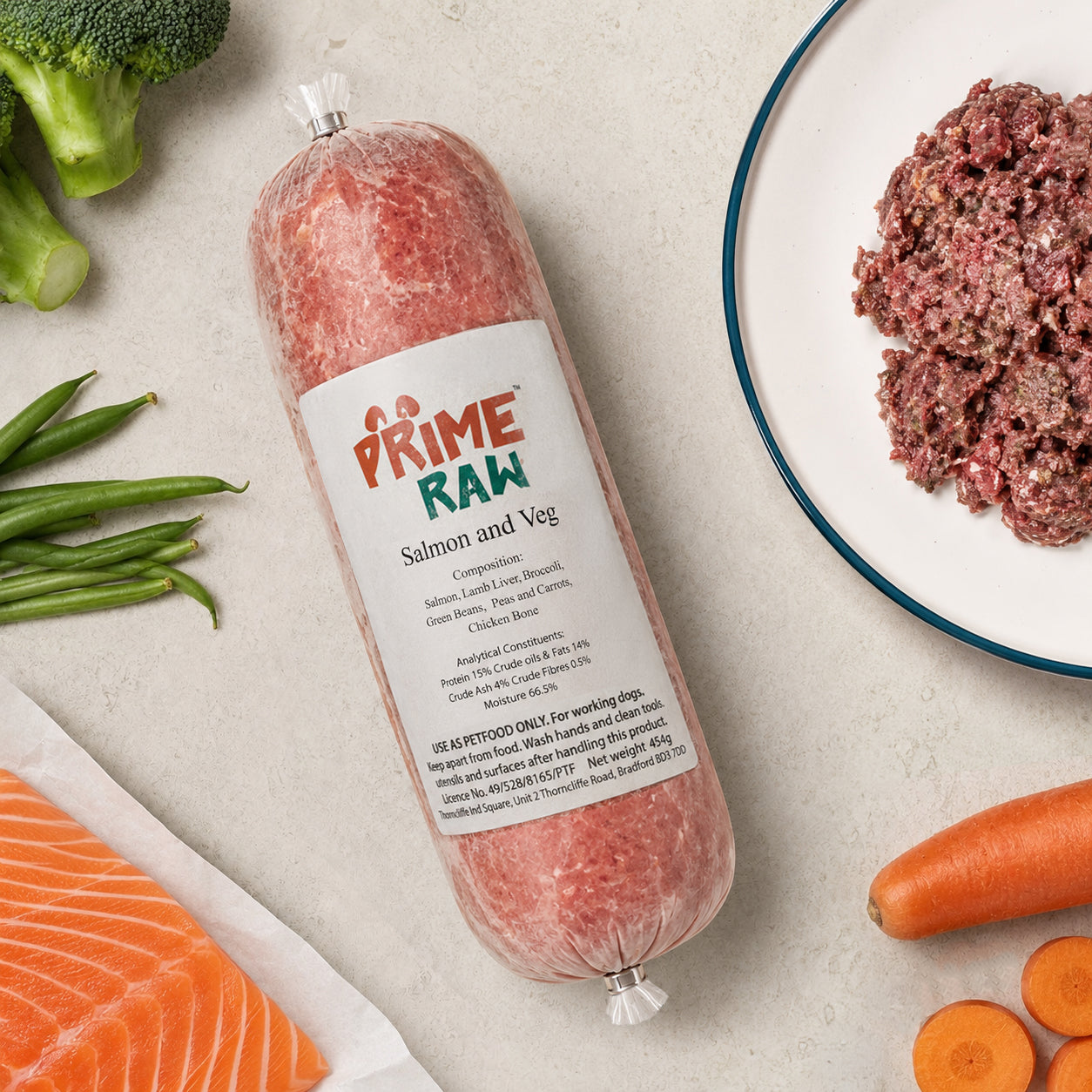 Prime Raw Salmon & Veg Complete Prime Raw
